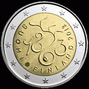 Finland 2 euro 2013 150 jaar parlement UNC